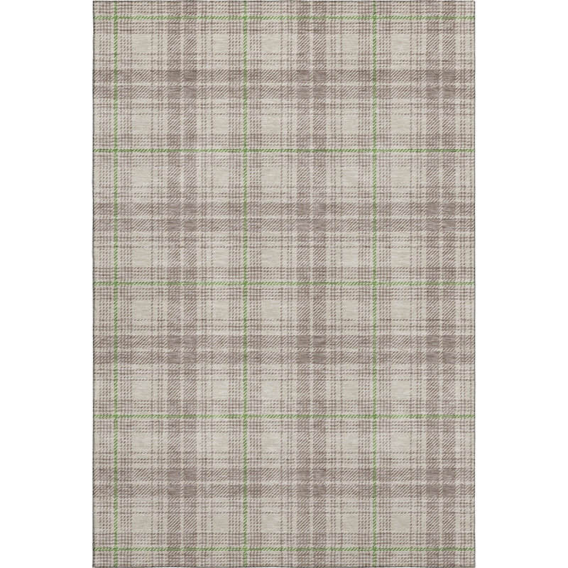 Premium Machine Washable Naglee AMF993 Plaid Rug, Rectangle 9' x 12'