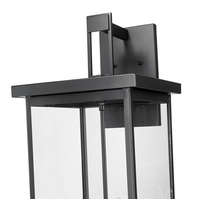 Applique murale d'extérieur Osakis Light, Noir thermolaqué, H 27 po x l 11 po