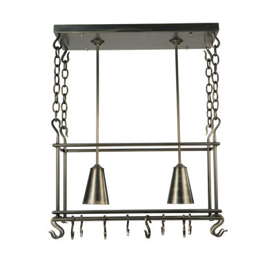 Metal Handcrafted Rectangle Hanging Pot Rack