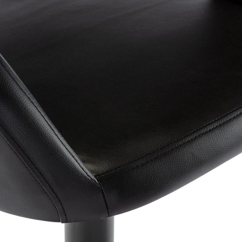 Tabouret de bar rotatif à hauteur ajustable Anastacio, Noir, Noir