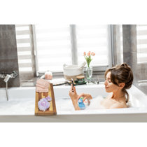 EcoFives Teak Bathtub Tray Caddy - Expandable Bath Tray - Adjustable  Organizer Tray for Bathroom - Luxury Bath Caddy Tub Table, Bathtub  Accessories 