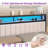 Tryston King Bed Frame With Led Lights & 2 Storage Drawers, White-1879529344-1925215925