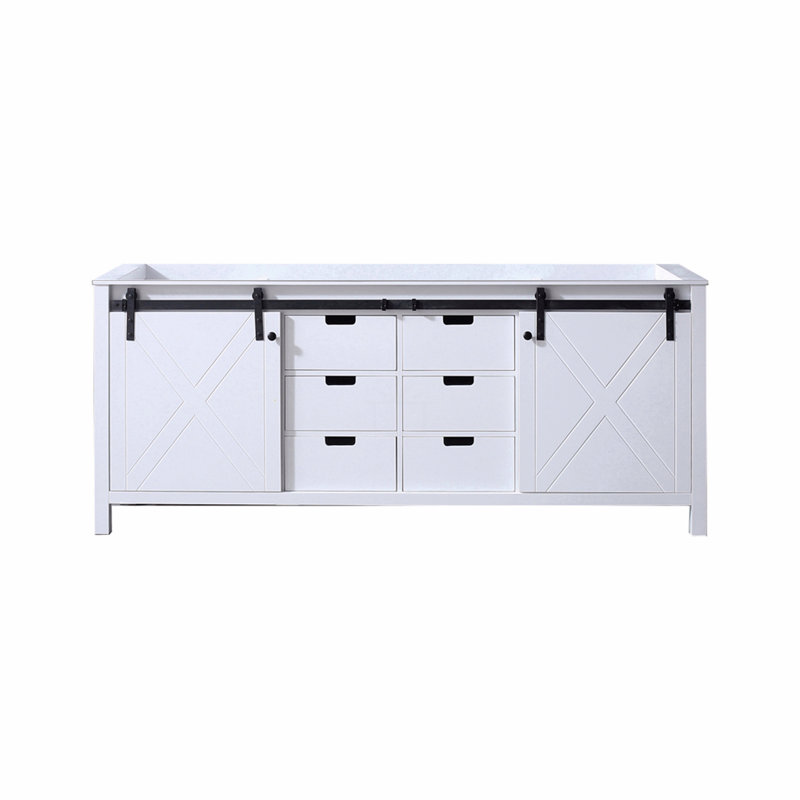 Meuble-lavabo double 80 po X P 22 po D, Blanc