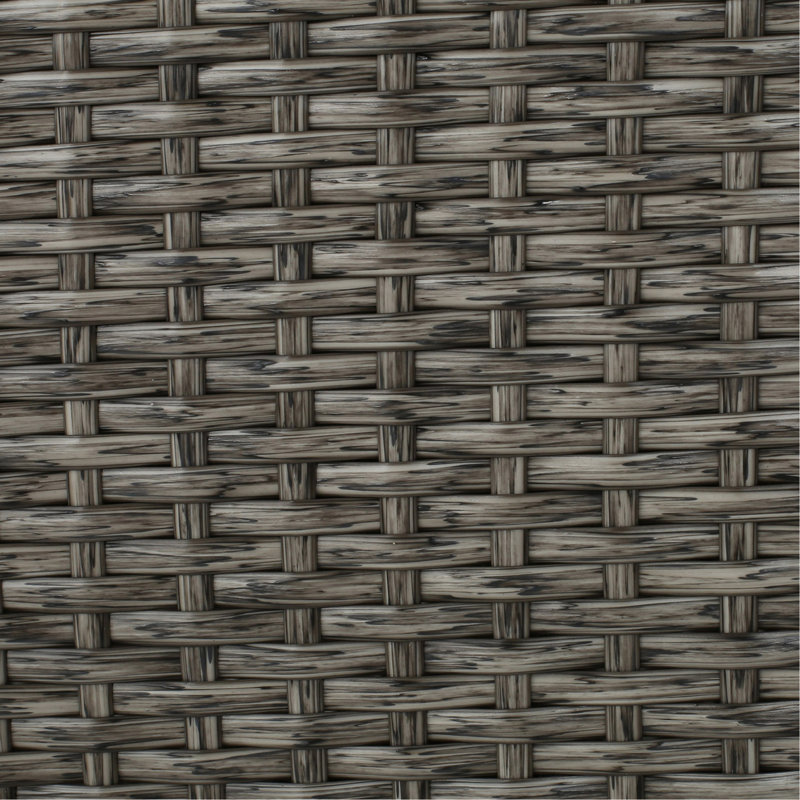 Chaise de patio pivotante avec coussins MP1 (simple, mélange de noir / gris foncé)