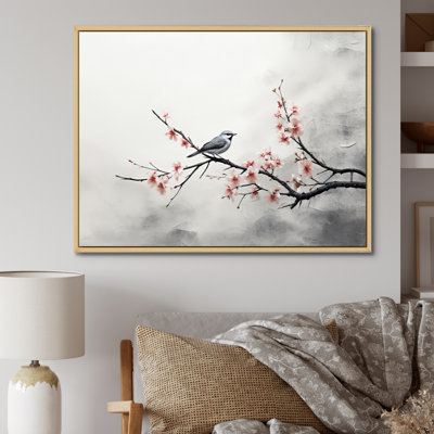 Asian Art Sumi Bird Serenity X " Asian Art Sumi Bird Serenity X "