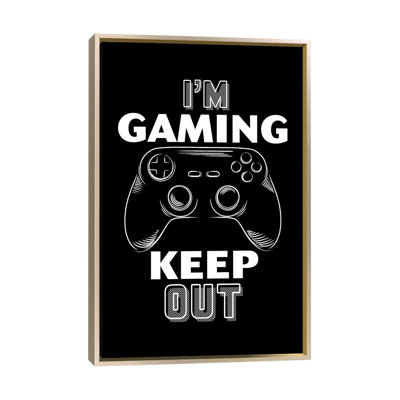 «I'm Gaming», reproduction d'art sur toile encadrée