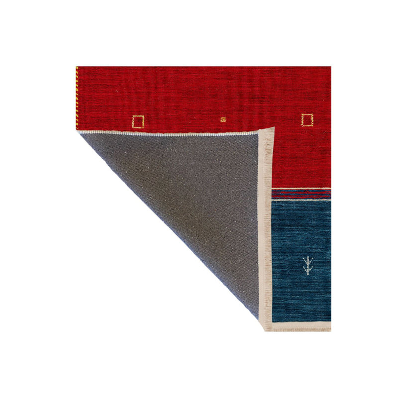 Multicolor Sectioned Pattern Modern Machine Washable Decorative Rug, Runner 2'6" x 6'7" Rug Pad Included