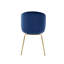Ensemble de 2 chaises d'appoint Chuchip en velours bleu et finition dorée
