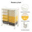 Commode de rangement à roulettes pour bureau en papier à 15 tiroirs Richart Tools