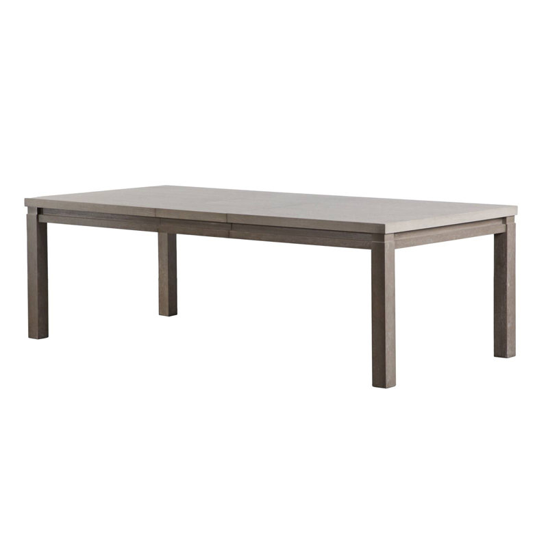 90" W Transitional Dining Table, Gray