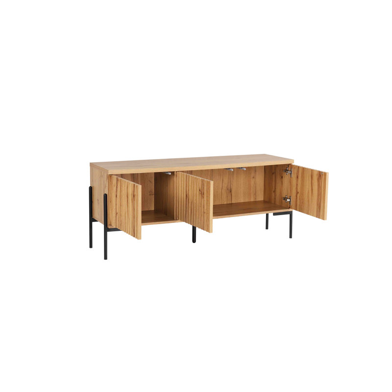 Apeksha 130cm Sideboard, Oak/Black
