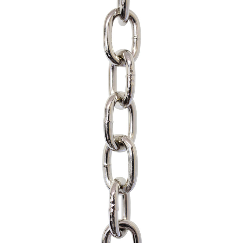 Chaîne ovale à chaînette (3 pieds), Nickel poli