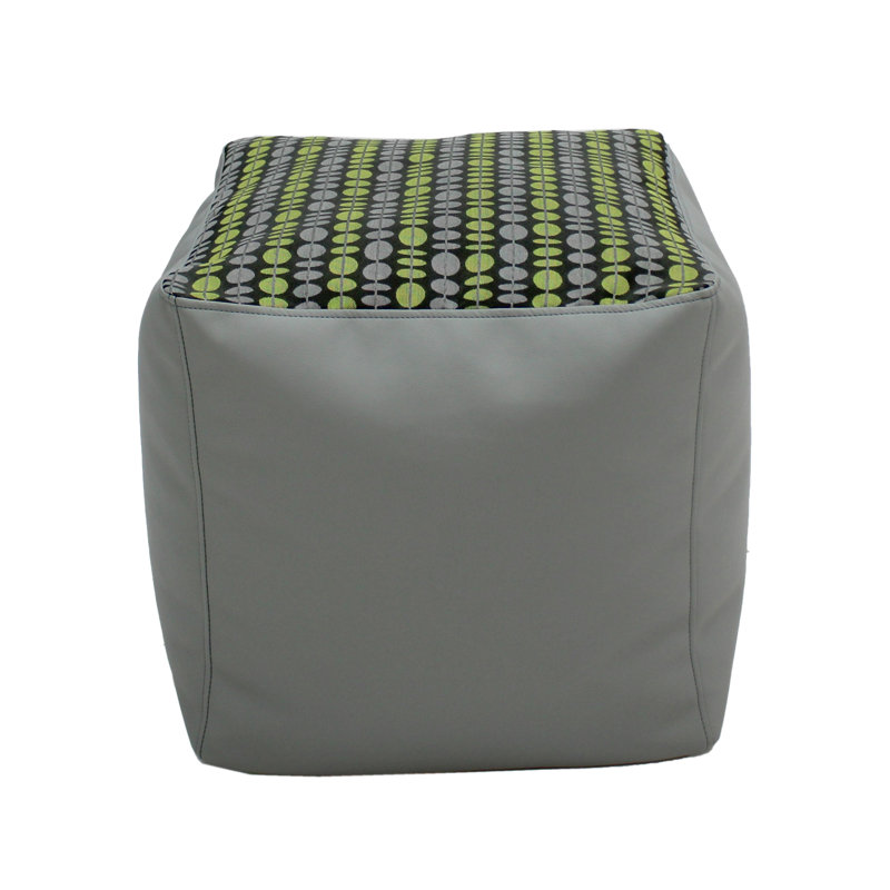 Pouf carré 18 po, Similicuir rétrograde électrique