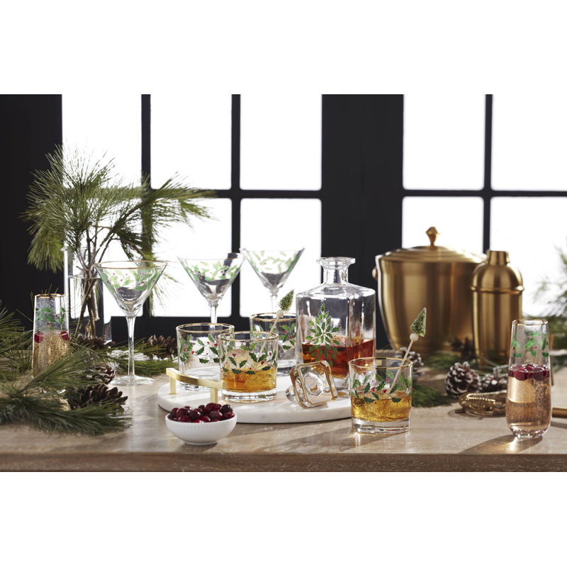 Holiday 5-Piece Decanter & Whiskey Glass Set