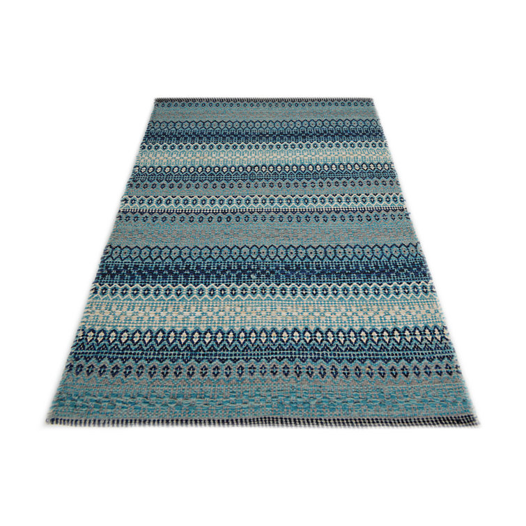 Saffron Geometric Cotton Hand Woven Area Rug