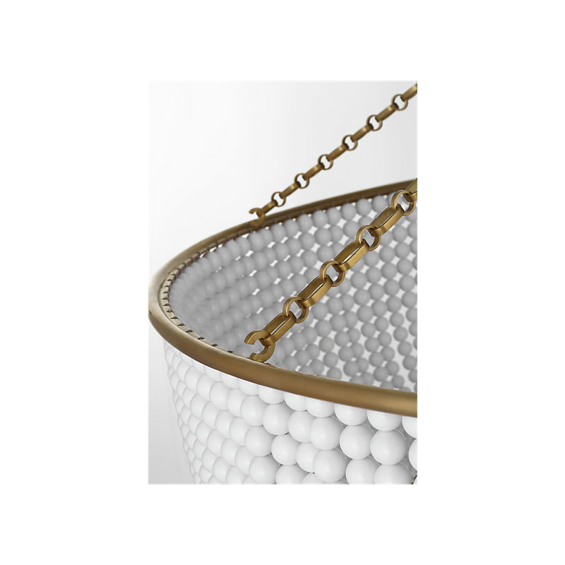Aerin 18 - Light Chandelier, White, Hand-Rubbed Antique Brass