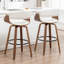 Tabourets pivotants Mid-Century rembourrés en similicuir Devlin-347477702-347477721