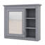Armoire murale 30 po x 28 po avec miroir, armoire à pharmacie avec 3 tablettes ouvertes (meuble-lavabo non inclus)-659144090