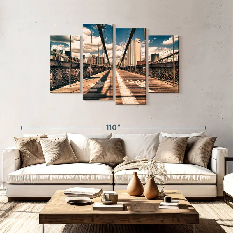 Lilie On The Brooklyn Bridge, 48" H x 75" W