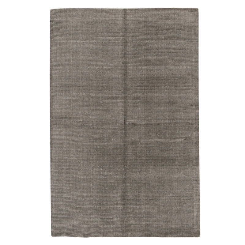 High-Quality Hand-Knotted Grey And Brown Area Rug
