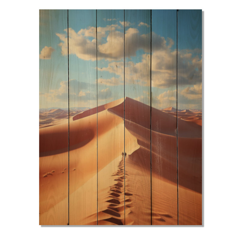Égypte, paysage de rêves du Sahara II sur bois, H 20 po x l 10 po x P 0,78 po