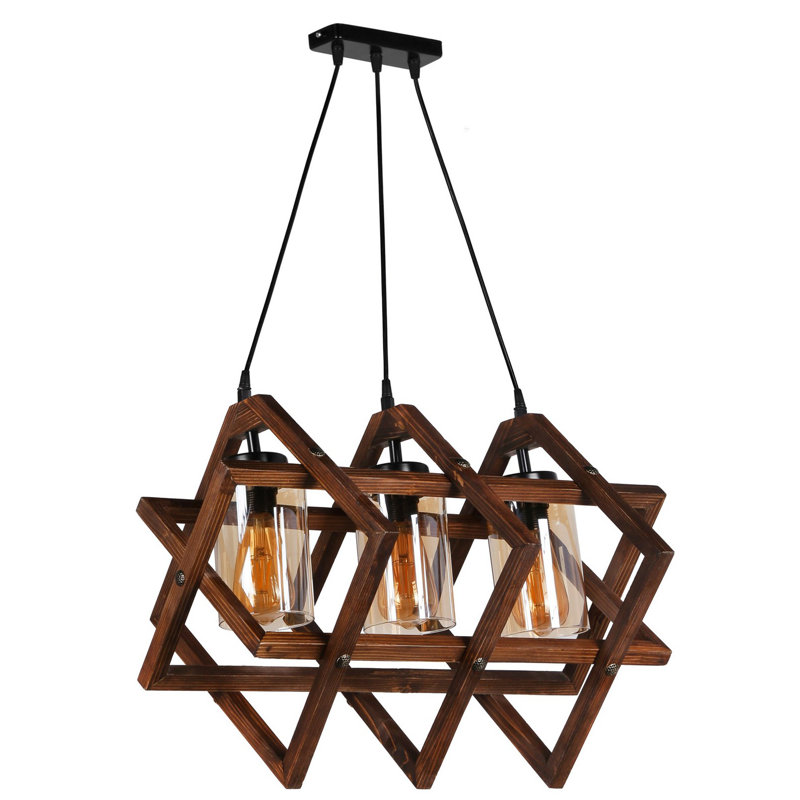 Lustre géométrique à 3 lumières Monto