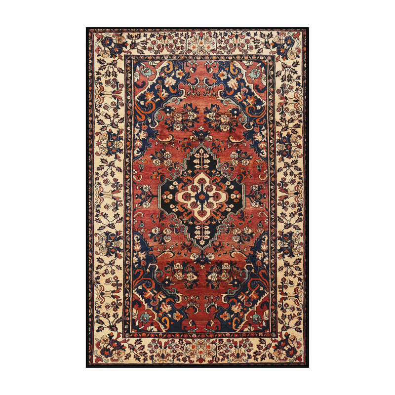 Tapis oriental rouge / ivoire, Rectangle 7 pi x 10 pi
