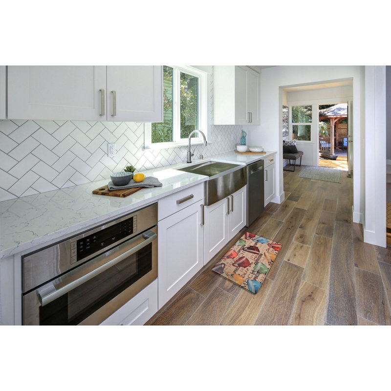 Dedrea Water Resistant Anti-Fatigue Non-Skid Kitchen Mat, Rectangle 1'6" x 2'6"