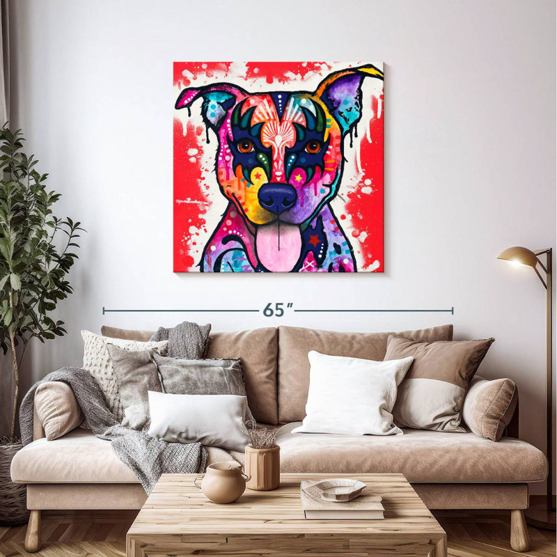 Kiss Dog, 39" H x 39" W