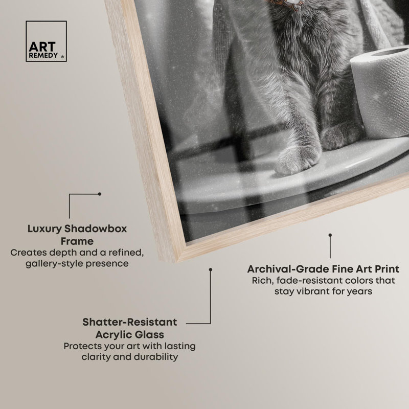 Chat, foulard, toilette, salle de bain, H 16 po x l 11 po, Crème, crème
