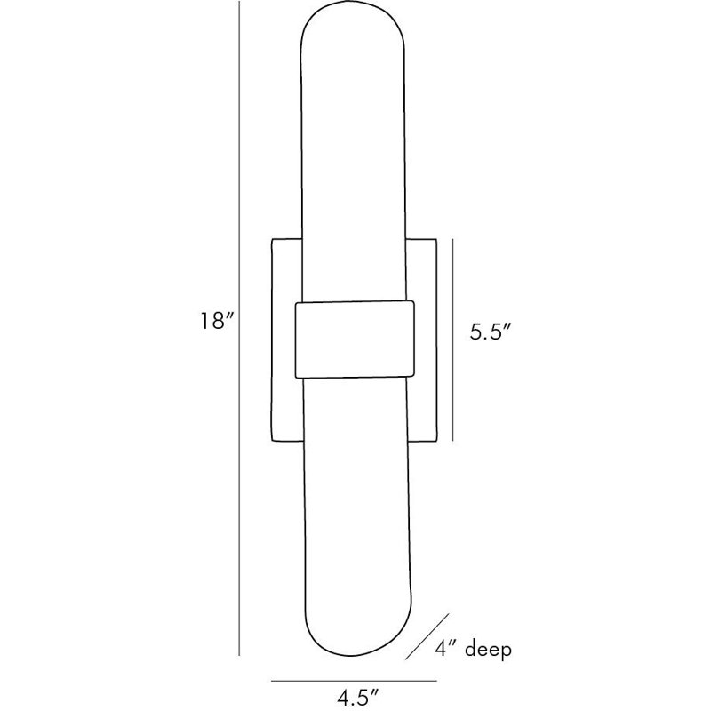 Elyse 2 - Light Armed Sconce, Polished Nickel