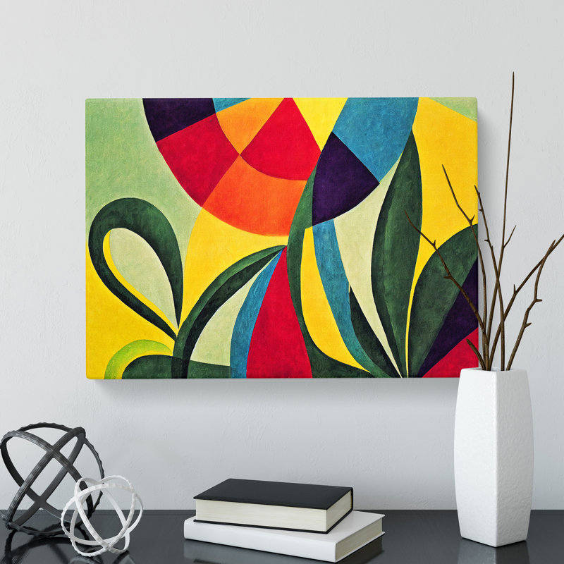Mind Blowing Floral Abstract Art - Wrapped Canvas Print, 35cm H x 50cm W x 3cm D