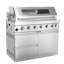 Îlot de cuisine au propane 96 po avec rôtissoire en acier inoxydable 96 po, 85 000 BTU