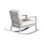 Chaise berçante avec coussins, finition gris argenté, coussins bourgogne-1444722077