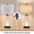 23.25'' Glass USB Table Lamp Set With Built-in Night Light