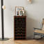Armoire à vin brune noyer 32 - style buffet contemporain modulaire avec option élégante