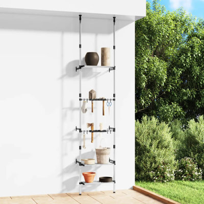 Support de jardin télescopique avec 3 tablettes