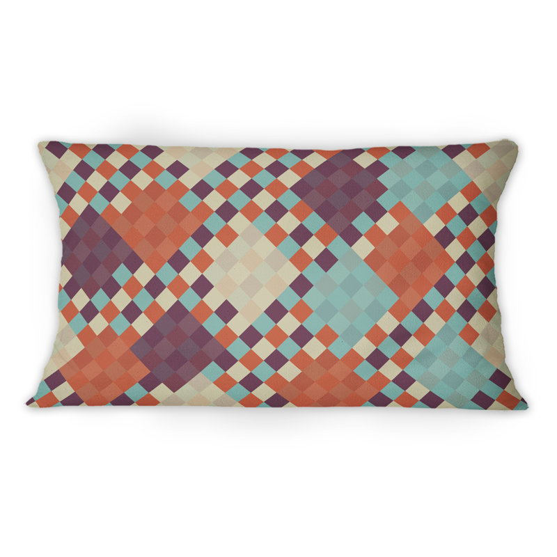 Multicolor Triangular Geometrics II -1 Patterned Printed Throw Pillow