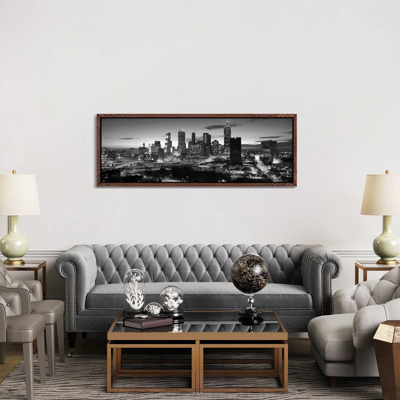 Panoramic Images 1 Piece Floater Frame Panoramic Wall Art on Canvas, 50.8 cm H x 152.4 cm W, Classic Wood