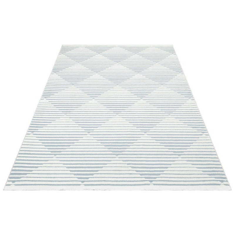 Behudin Rectangle Geometric Flokati Indoor / Outdoor, Rectangle 190 x 290cm