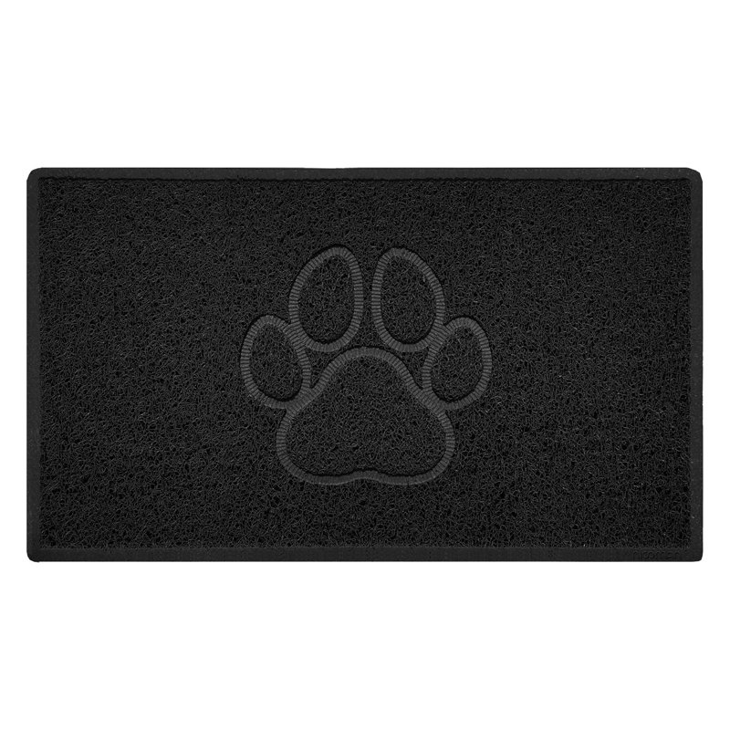 Non-Slip No Pattern No Holiday Doormat, Black, 45cm W x 75cm L