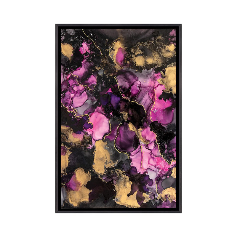 « Calypso » par Jamie Pomeranz, reproduction d’art, Toile avec cadre noir patiné, Pas de tapis, H 40 po x l 26 po x P 1,5 po