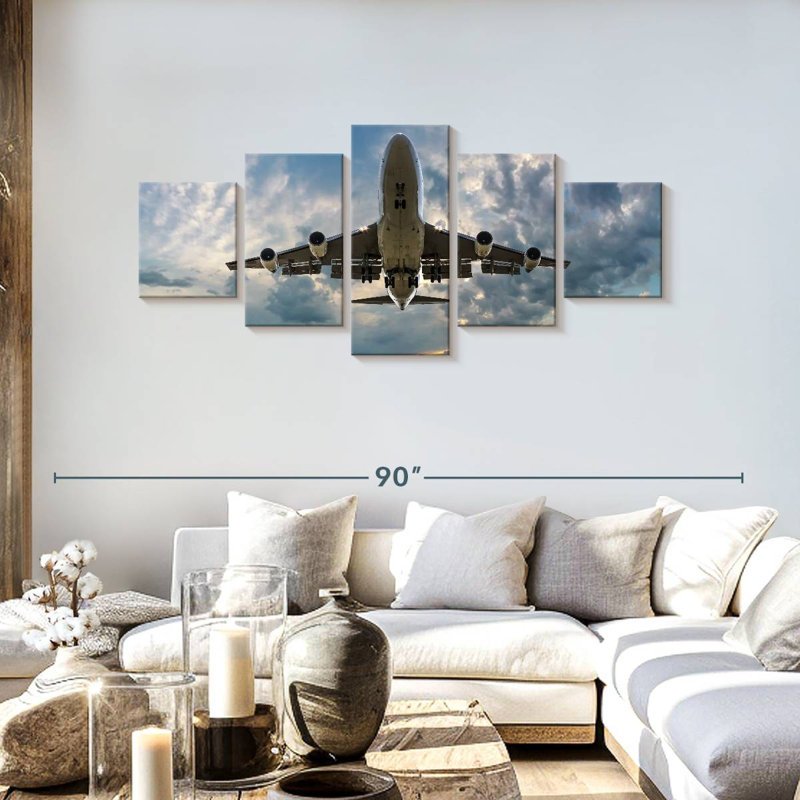 Décollage de l'aviation, H 30 po x l 68 po