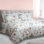 Ensemble d'édredon réversible en microfibre rose / blanc 