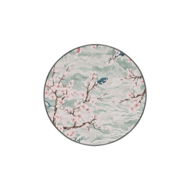 Silky Soft Plush Gray Area Rug, Round 8'