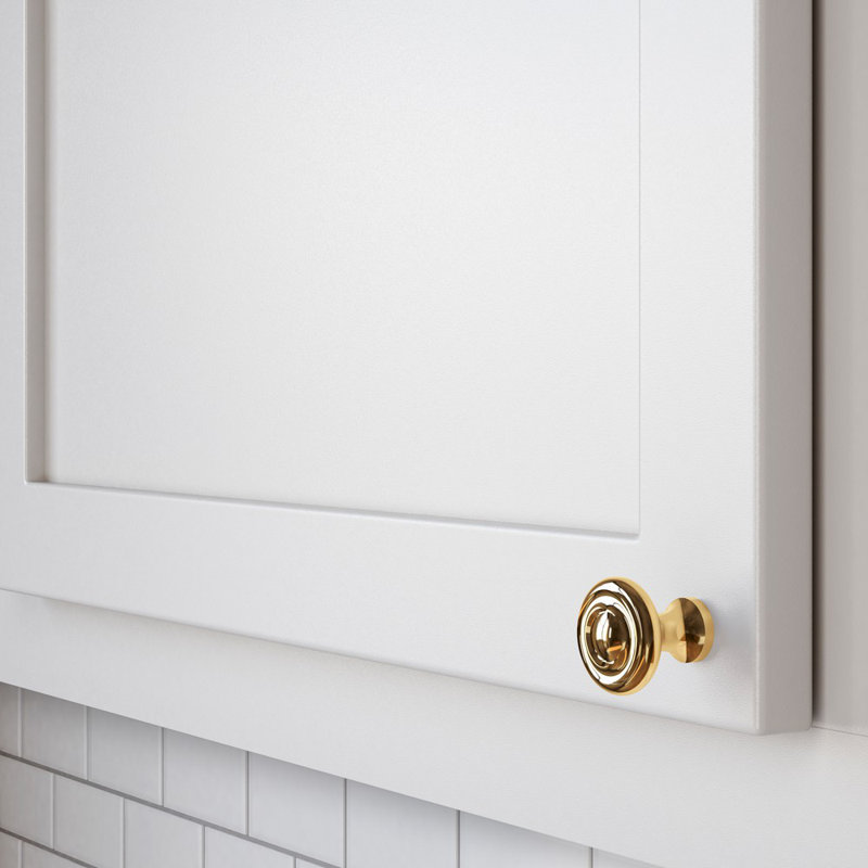 4490 Dominion Knob, Non-Lacquered Brass