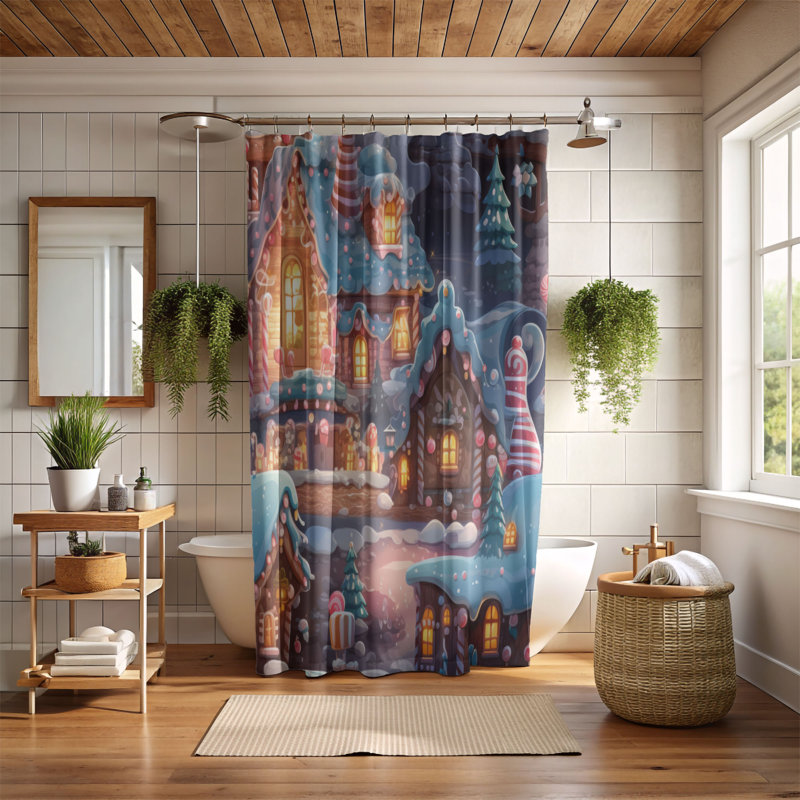 Candy Haven - Premium Shower Curtain, 74"H x 71"W