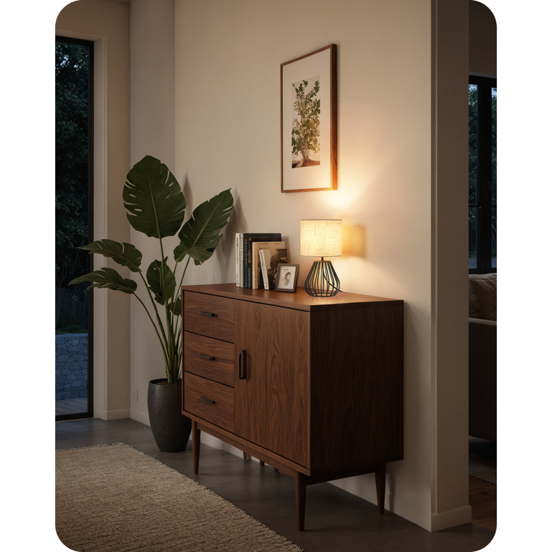 Lampe de table 12,6 po Boho , Noir
