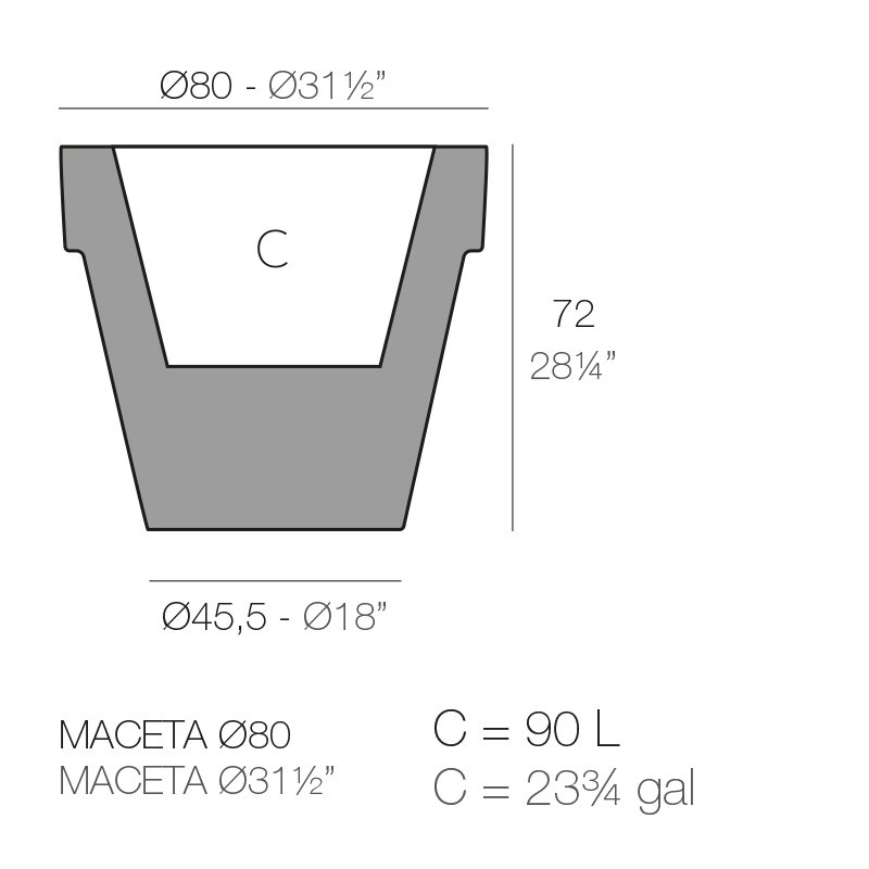 Maceta Resin Pot Planter, 27.25" H x 31.5" W x 31.5" D