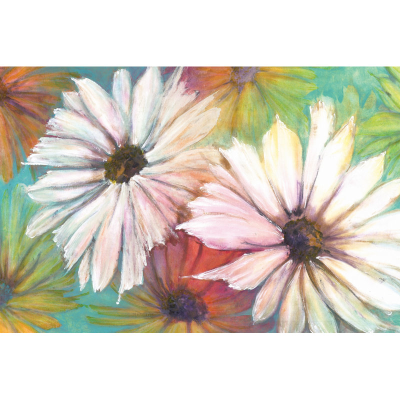 Super Colorful Flowers 2 - Wrapped Canvas Painting, 30cm H x 46cm W x 3.8cm D